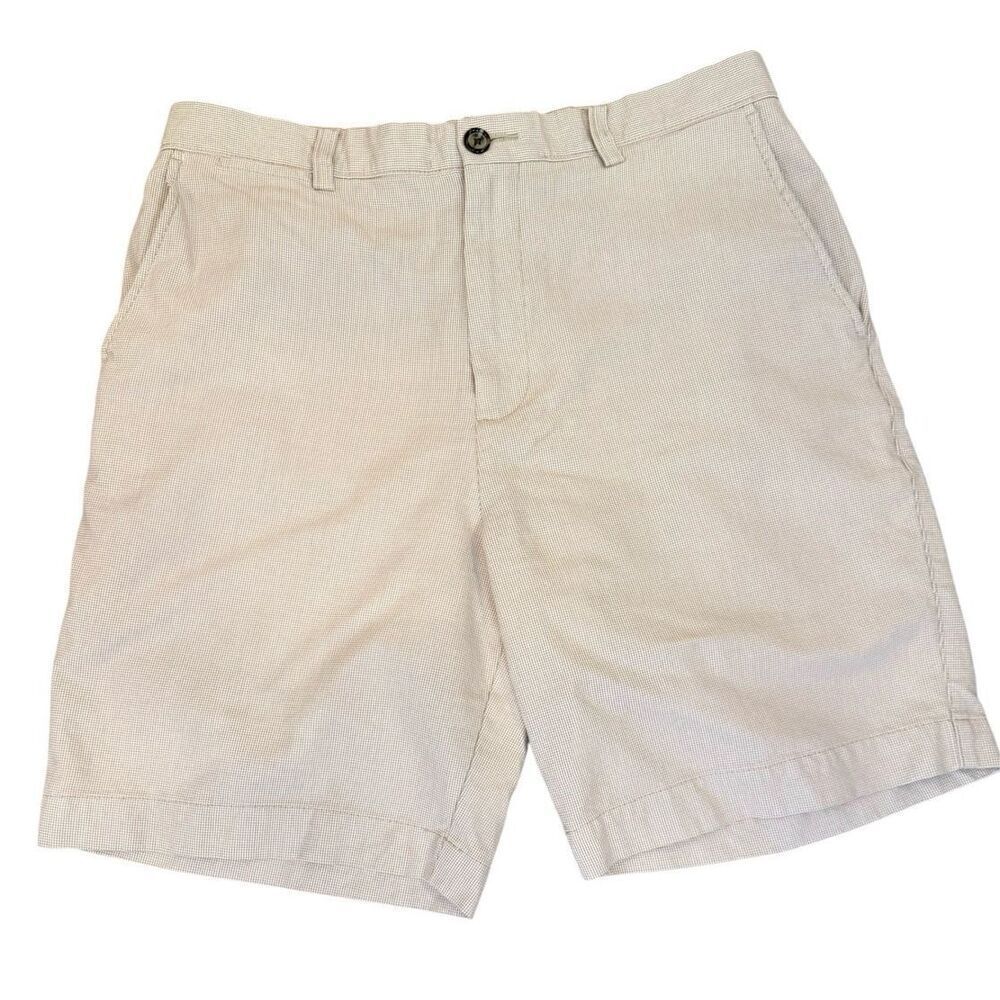 Johnston & Murphy Men’s Flat Front Shorts Sz. 32 Small Houndstooth